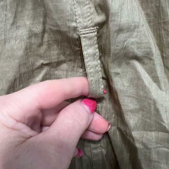 Banana Republic size 2 tan color gauze button down shift dress - Picture 6 of 11